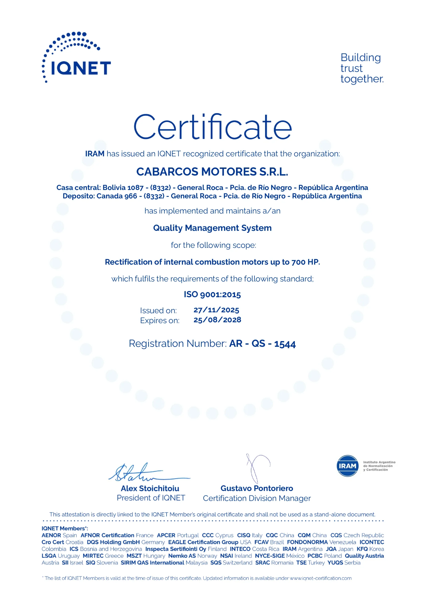 cabarcos motores certificación 2